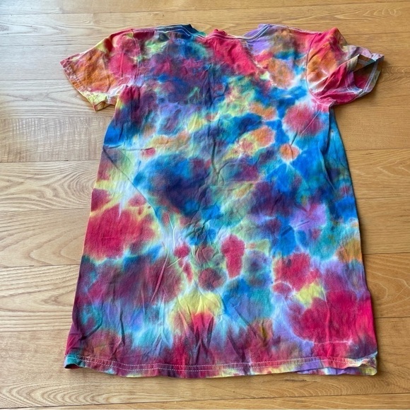 tie dye pride splatter drop galaxy flag short sleeve tee unisex S v-neck rainbow - Picture 6 of 6